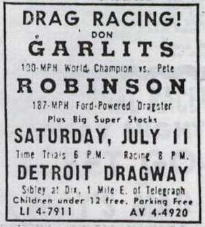 Detroit Dragway - Another Ad (newer photo)